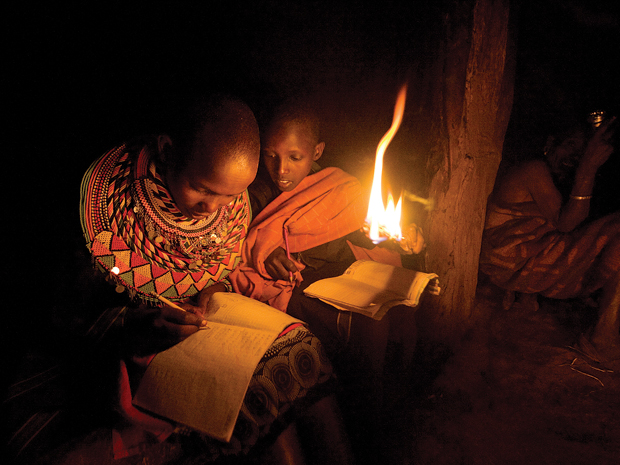 Nighttime Near Nairobi: Only 18 percent of Kenyan house-holds have access to electricity. Nighttime Near Nairobi: Only 18 percent of Kenyan house-holds have access to electricity.