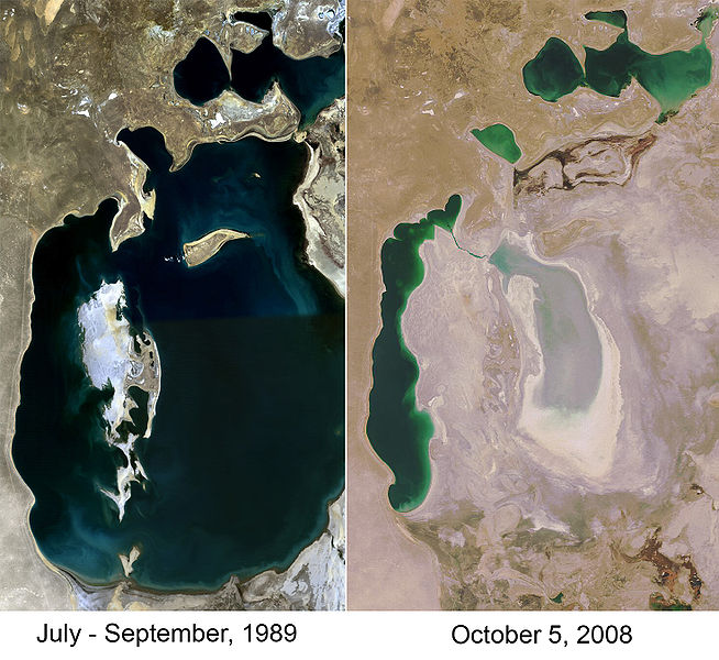 Aral Sea Comparison, 1989-2008