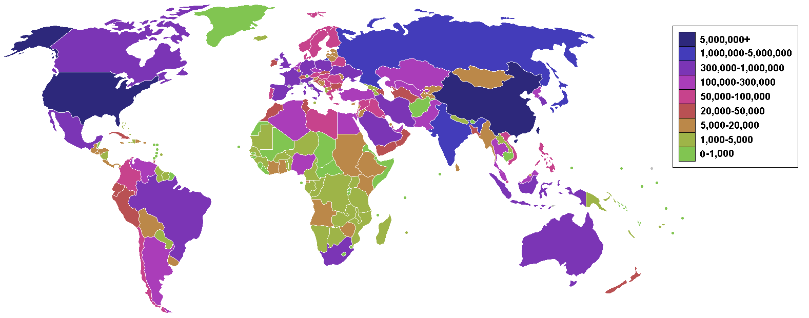Carbon Dioxide Emissions per Country