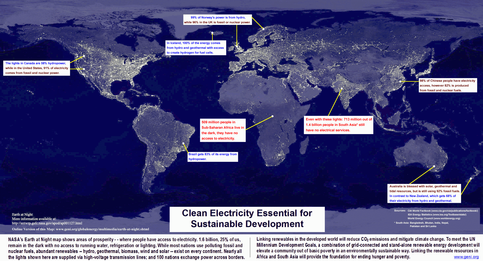 Earth at Night with Annotations Earth at Night with Annotations