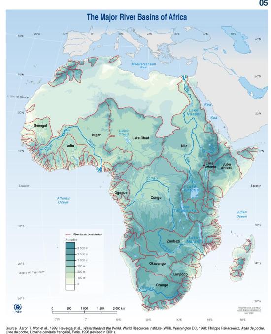 Major River Basins of Africa Major River Basins of Africa