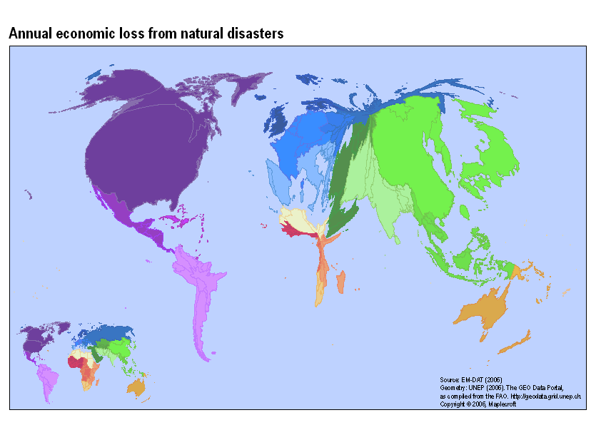 Annual economic loss from natural disasters Annual economic loss from natural disasters