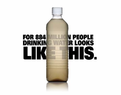 For 884 million people, drinking water looks like this.  For 884 million people, drinking water looks like this.