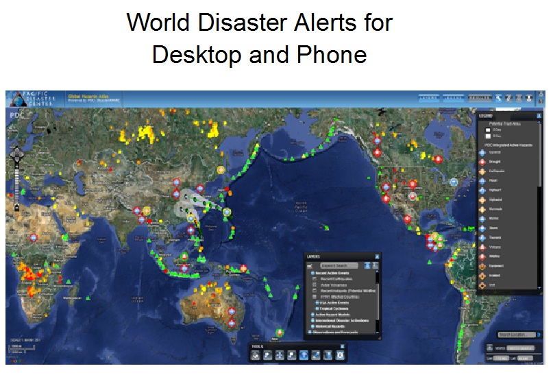 World Disaster Alerts for Desktop and Phone  World Disaster Alerts for Desktop and Phone