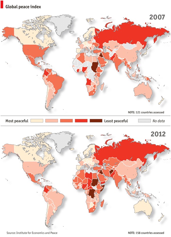 Global Peace Index 2007 and 2012 Global Peace Index 2007 and 2012