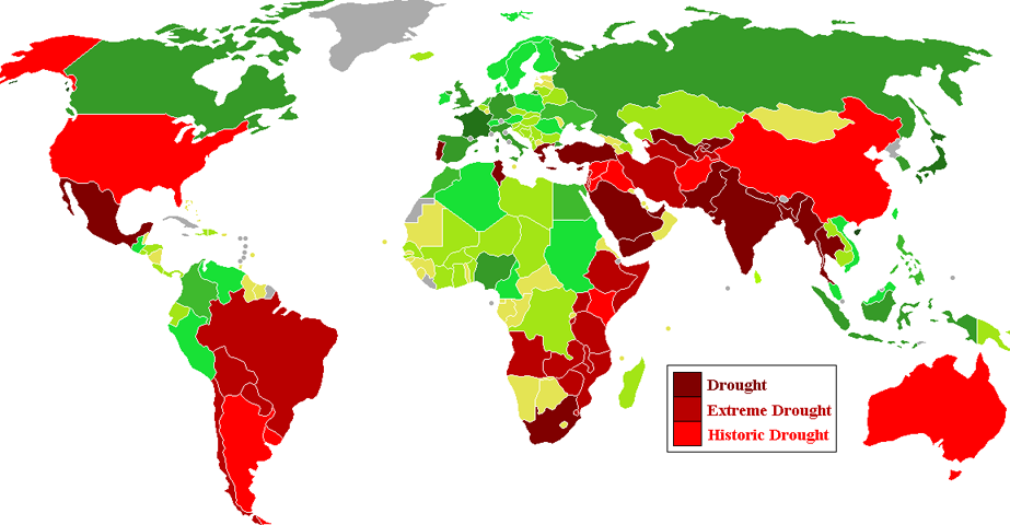 Countries on droughts, 2009 Countries on droughts, 2009