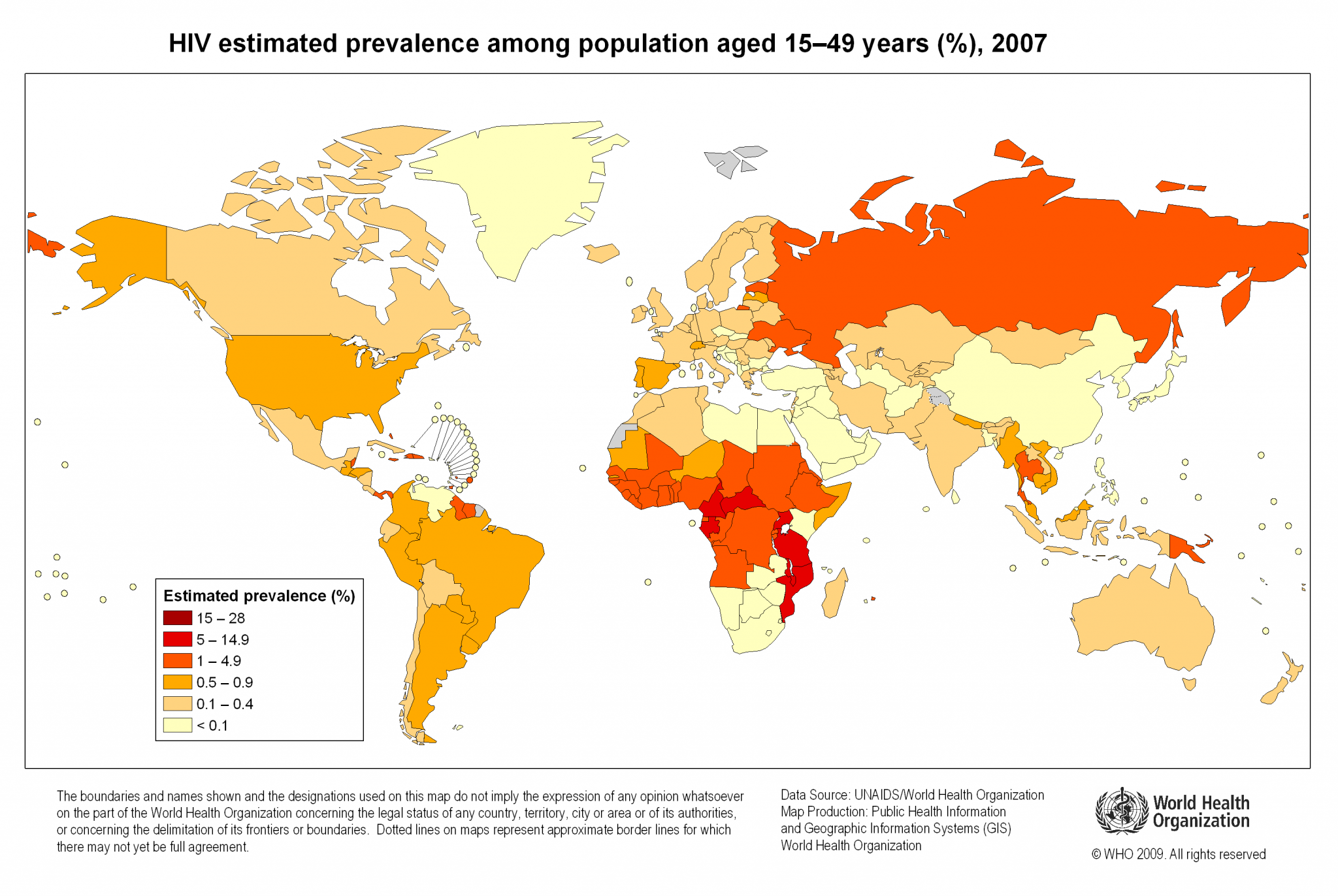 HIV prevalency 2007 HIV prevalency 2007