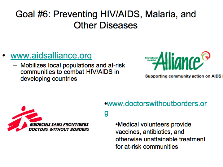 Organizations Working to Prevent or Treat Global Infectious Diseases Organizations Working to Prevent or Treat Global Infectious Diseases