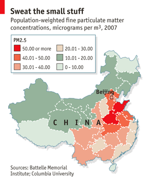 Pollution in China: Man-made and visible from space  Pollution in China: Man-made and visible from space