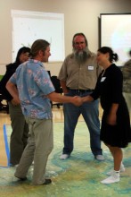 Monty Worthington meets Tracy Hughes on the map with Jacky Chan and John Graham 